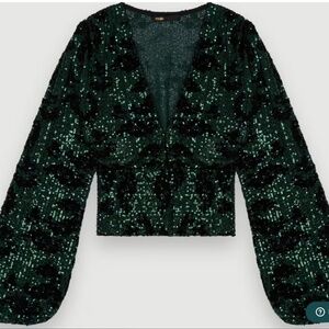 Maje Top with full sequin embellishment